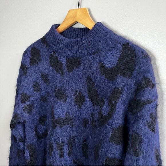 Kate Spade Leopard Print Alpaca Wool Blend Sweater Size Small - Picture 6 of 9